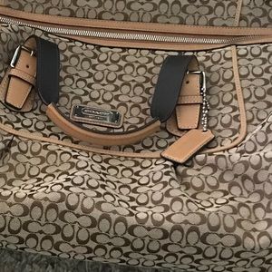 Coach large duffle bag with strap